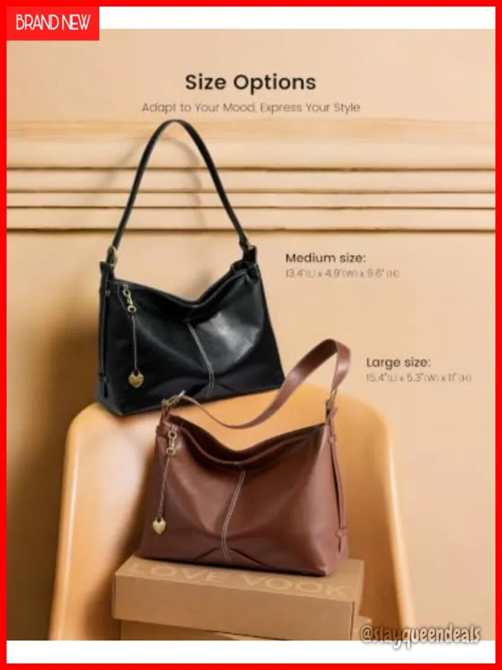 Faux Leather Women's Hobo Tote Handbag